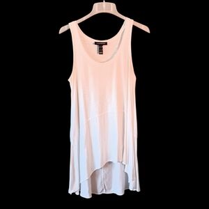 Wendy Bellissimo Long  White Tank Top (Size S/P)